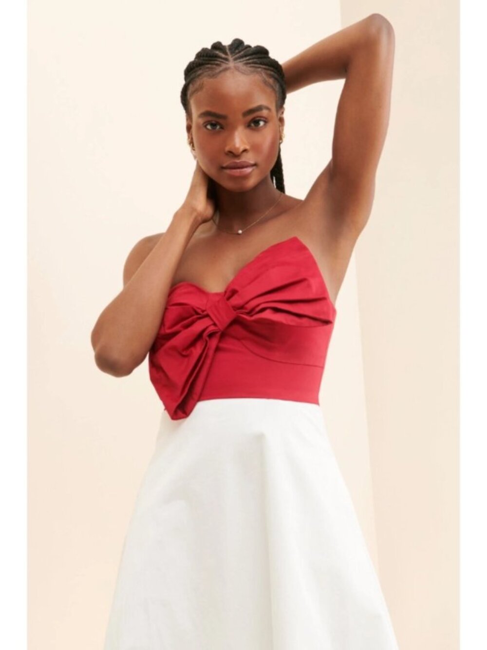 Anthropologie Hutch Bow-Tie Maxi Dress Sz 6 - Picture 3 of 7